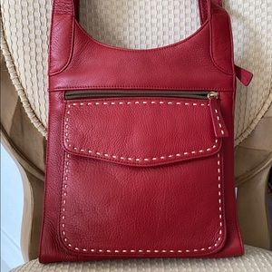 Valerie Stevens red leather handbag purse